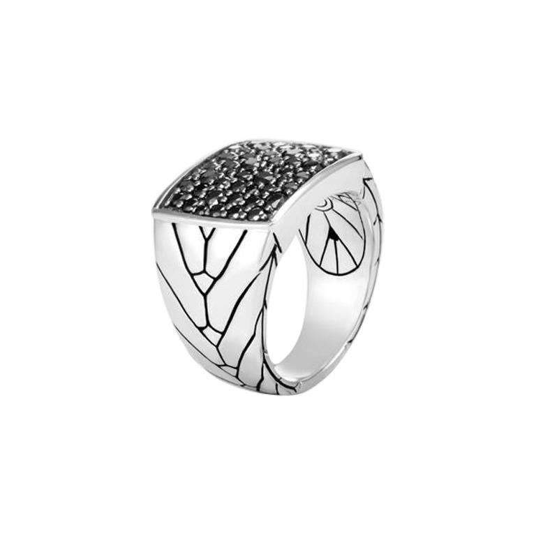 John Hardy Men's Modern Chain Signet Ring with Black Sapphire  RBS933374BLSX10 For Sale at 1stDibs | john hardy black sapphire ring, john  hardy jewelry stamp, john hardy mens ring