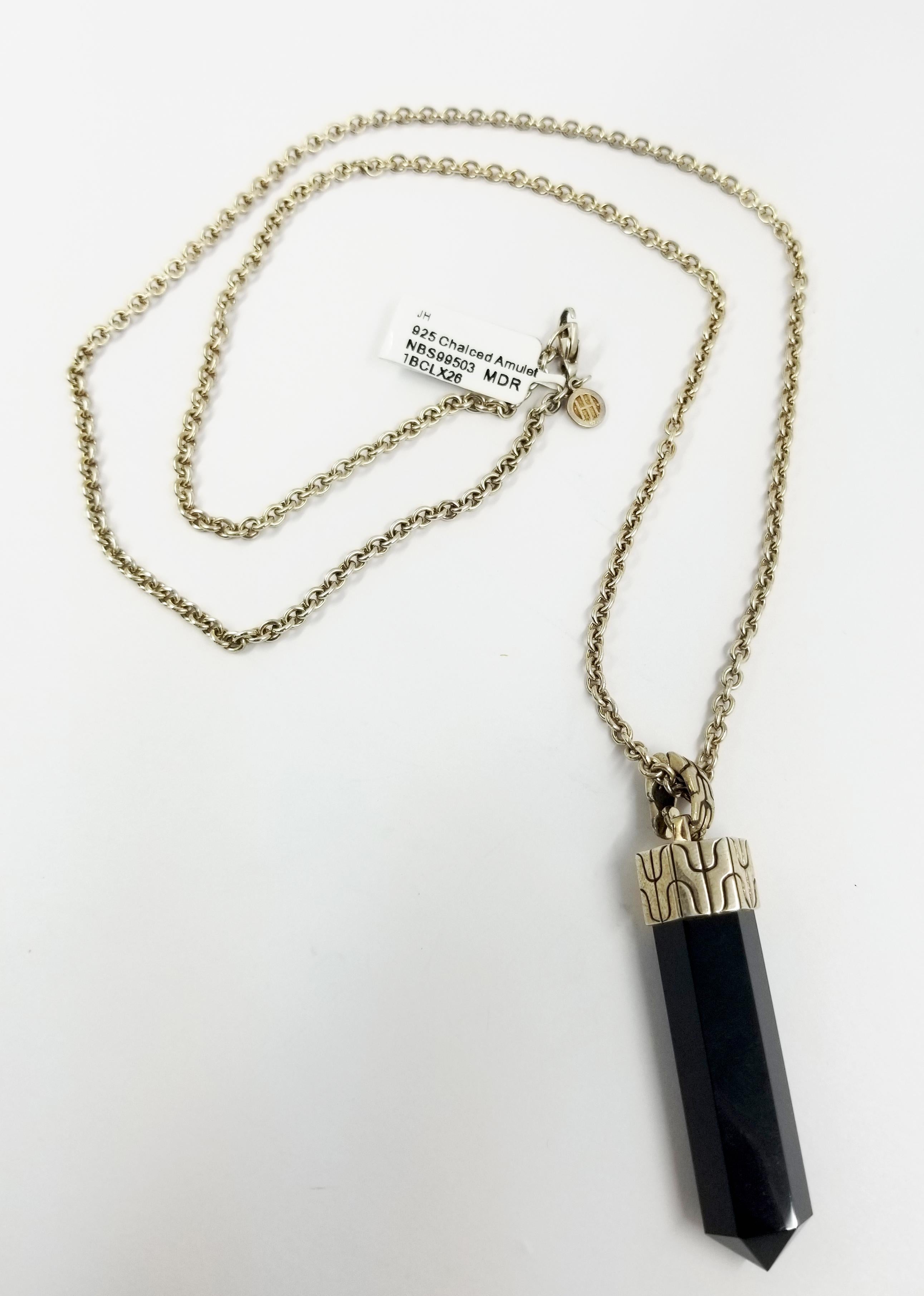 John Hardy Men's Onyx Amulet Long Necklace 1