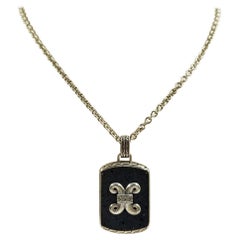 Louis Vuitton Dog Tag Rose Gold Necklace at 1stDibs