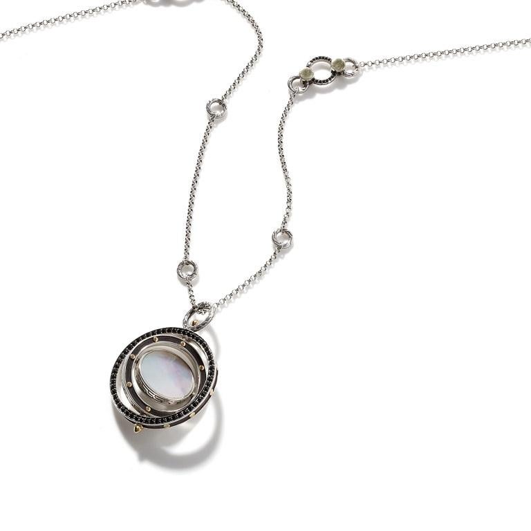 John Hardy Moon Door Mother of Pearl Long Necklace NZS301065MOPX28- In New Condition For Sale In Wilmington, DE