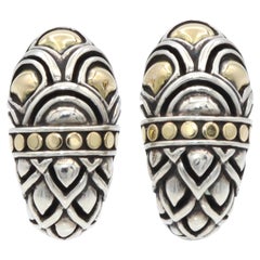 John Hardy Naga 18k Yellow Gold and Sterling Silver Shrimp Earrings