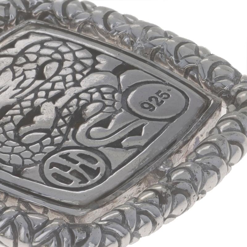 I John Hardy Pendentif Naga Diamond Enhancer Argent Sterling 925 Round .75ctw Pave Pour femmes en vente
