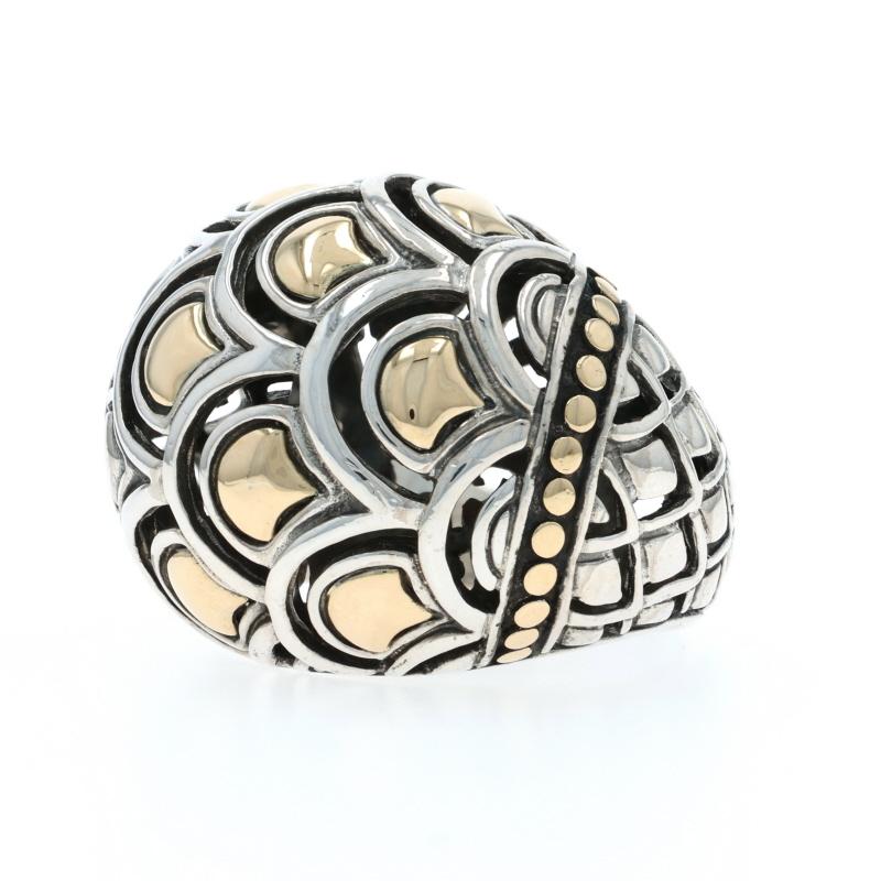 De las mujeres Anillo John Hardy Naga de oro amarillo 925 de 18 quilates con forma de cúpula 7 1/4 en venta