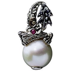 John Hardy Naga Dragon Pearl Pendant