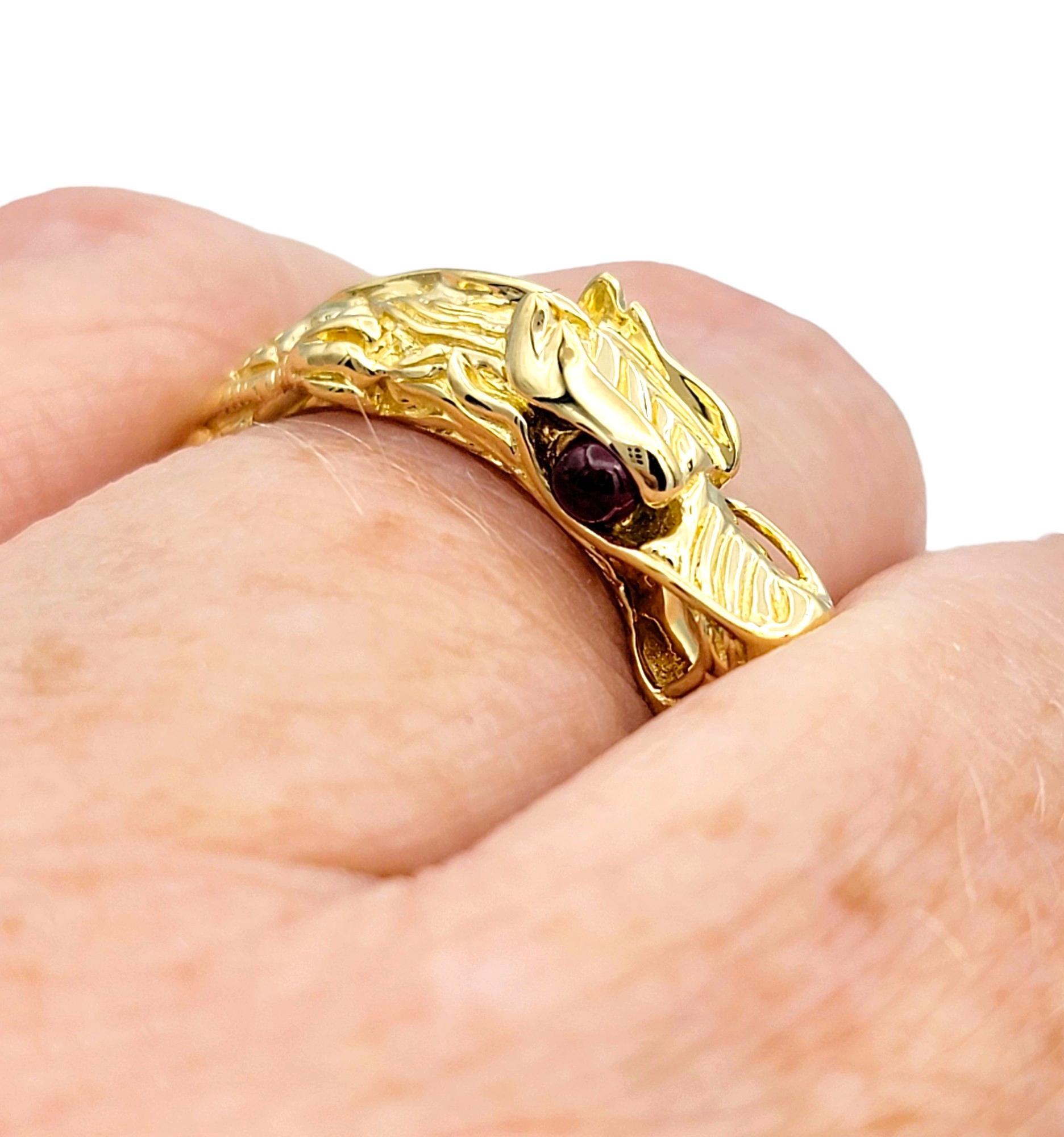 Anillo John Hardy Leyenda de Naga Dragón con Rubíes engastado en oro amarillo de 18 quilates en venta 5