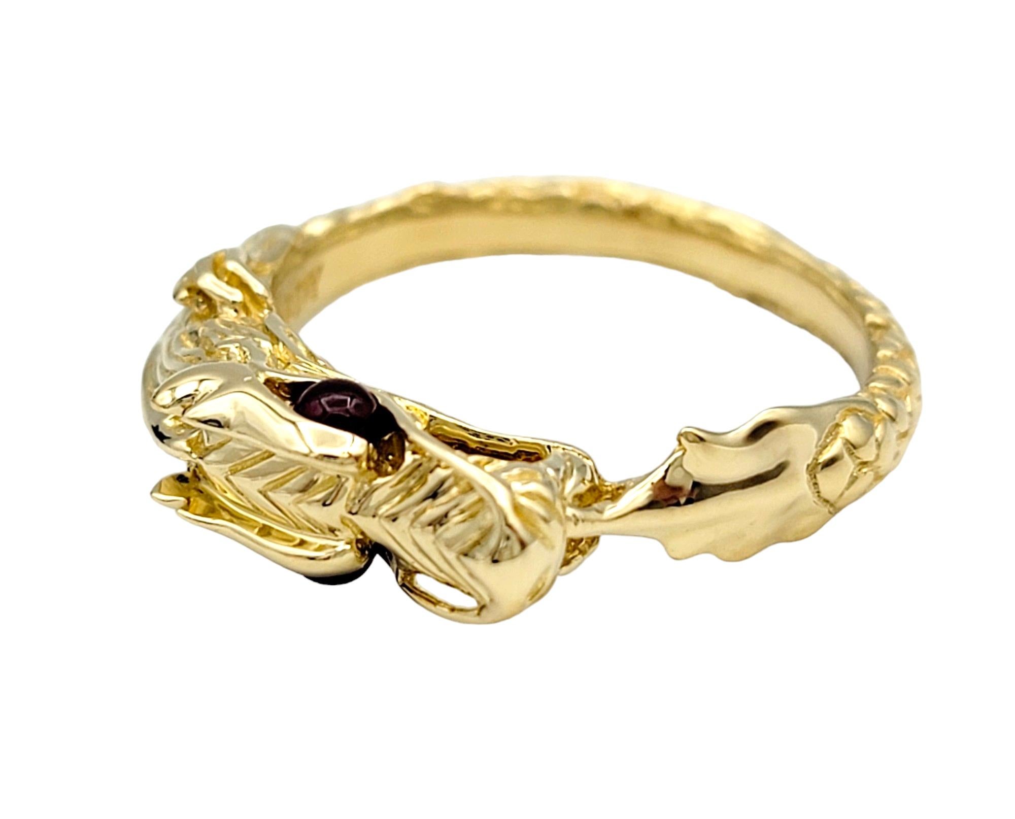De las mujeres Anillo John Hardy Leyenda de Naga Dragón con Rubíes engastado en oro amarillo de 18 quilates en venta