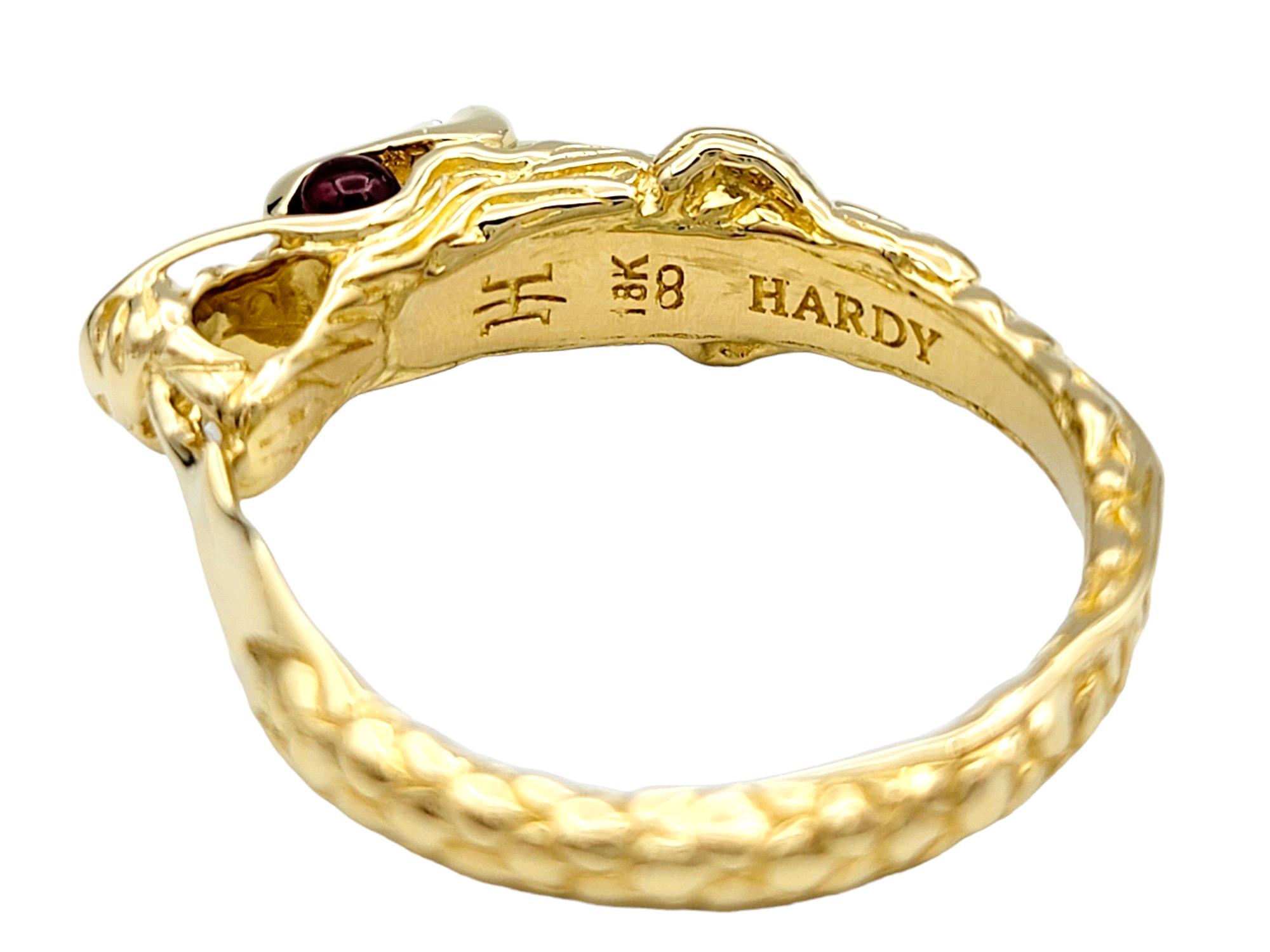 Anillo John Hardy Leyenda de Naga Dragón con Rubíes engastado en oro amarillo de 18 quilates en venta 3