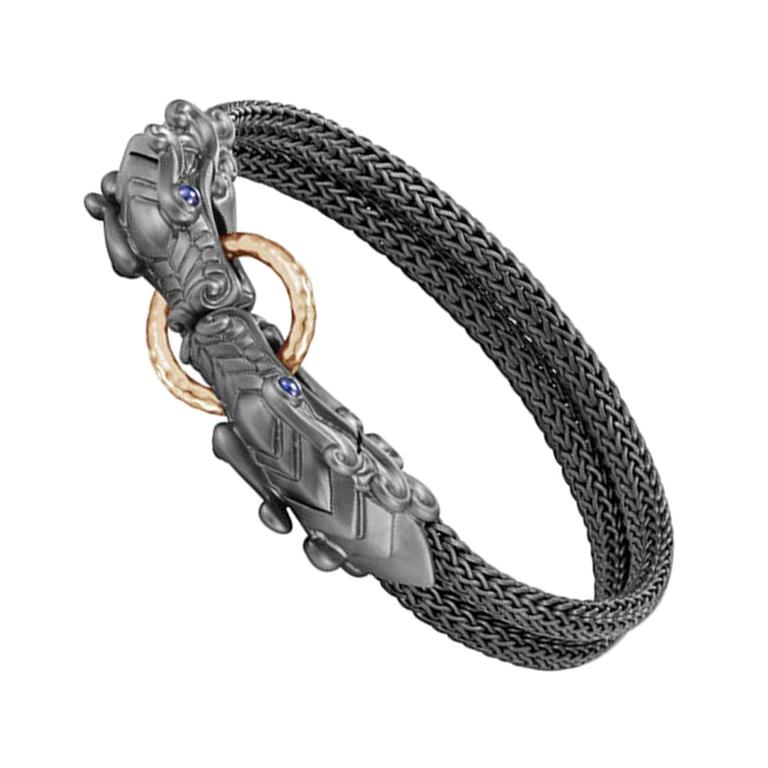 John Hardy Naga Station Blackened Bracelet BMS60212OZBRDXM