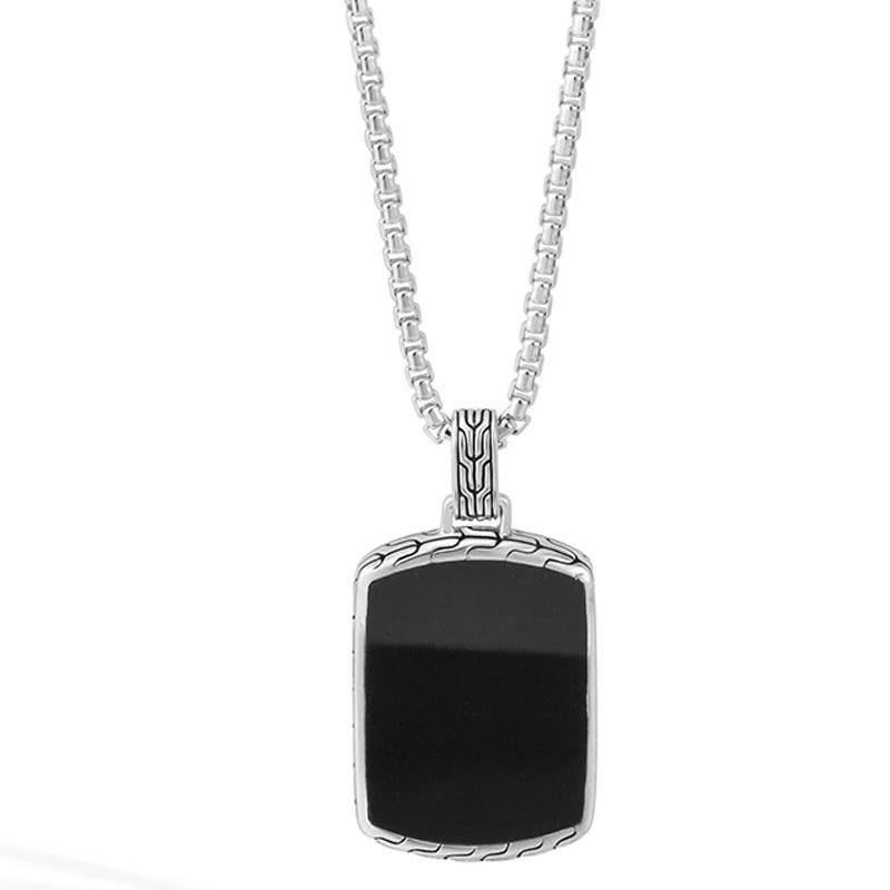 John Hardy Onyx Tag Sterling Silver Necklace - LIQUIDATION SALE

Necklace length - 25
