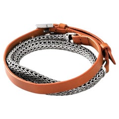 John Hardy Orange Icon Leather Wrap Bracelet BU901047ORXUM