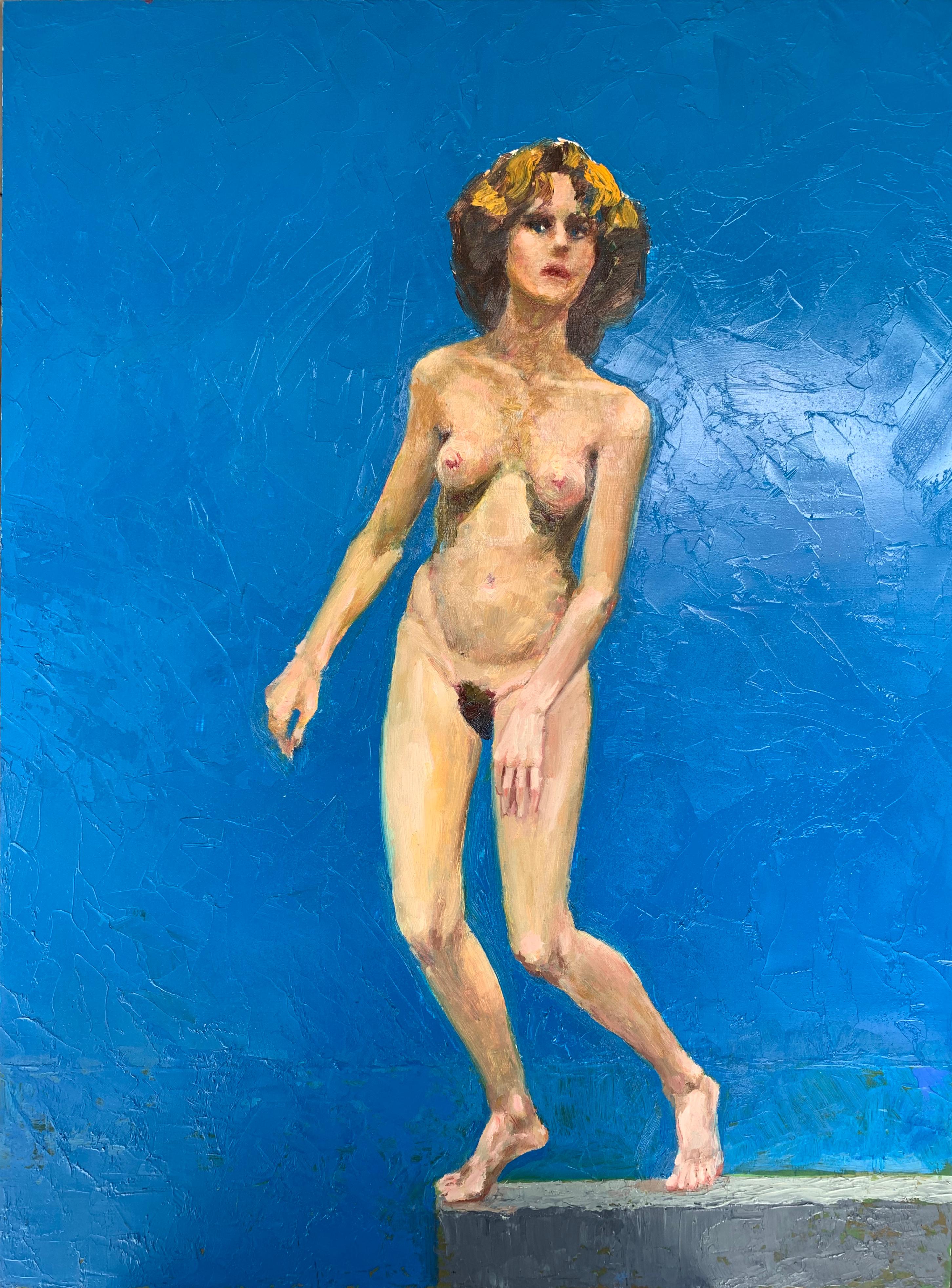 John Hardy (Artist) Nude Painting - Edge
