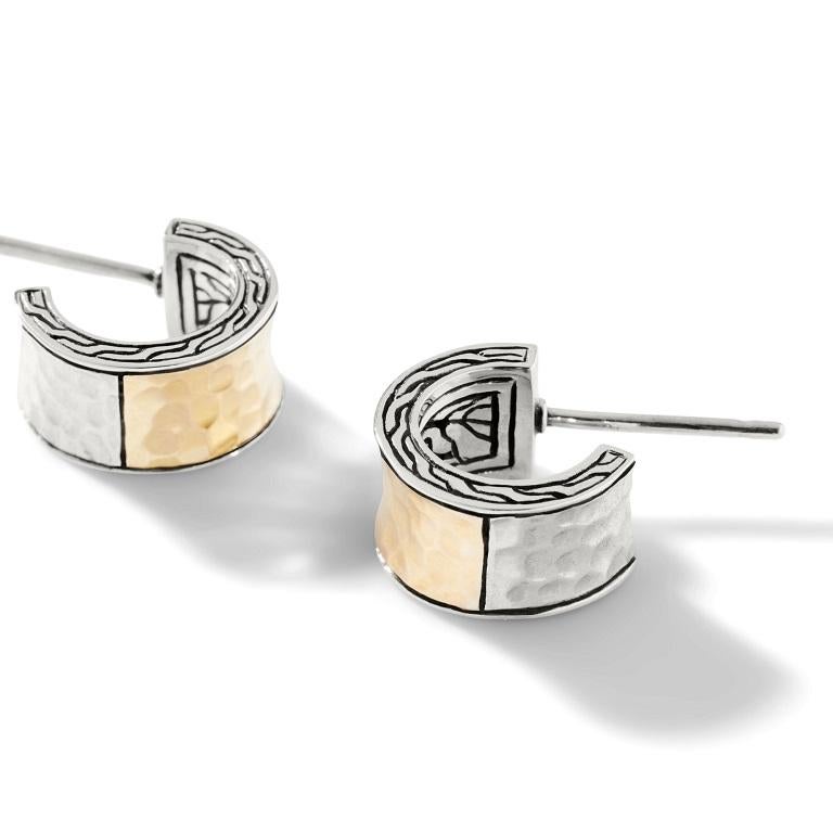 Style No.: EZ900721
Metal: Sterling Silver & 18K Gold
Hoop Dimensions: 8mm X 8mm
Closure: Post Back
