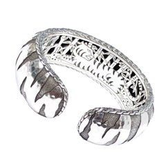 John Hardy Palu Macan Large Silver Cuff Bracelet