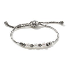 John Hardy Pearl Pull Through Station Bracelet - BB900008XM-L