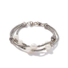 John Hardy Pearl Triple Row Bracelet BB90653XUM