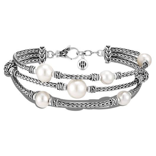 John Hardy Pearl Triple Row Bracelet BB90653XUM