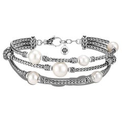 John Hardy Pearl Triple Row Bracelet BB90653XUM