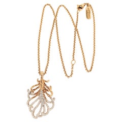 John Hardy pendant necklace 18K Yellow gold with diamonds 1.00ct