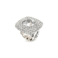 John Hardy Retired White Topaz Batu Klasik Cocktail Ring
