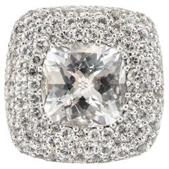 John Hardy Retired White Topaz Batu Klasik Cocktail Ring