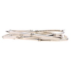 Set von 3 Bambus-Armreifen von John Hardy 7 3/4" - Sterling 925 Nusa Penida