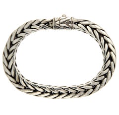 John Hardy Silver 925 Woven Chain Bracelet