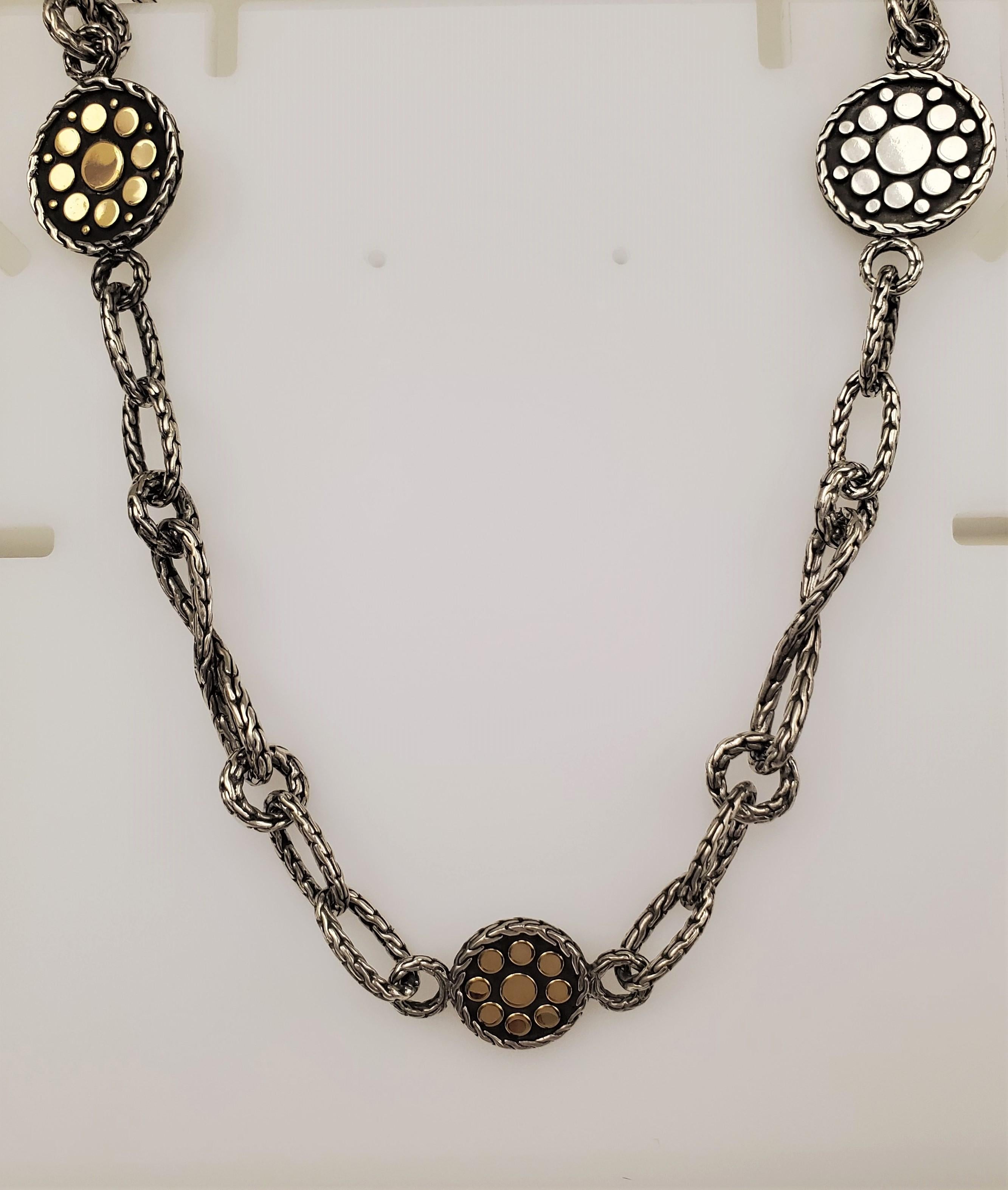 John Hardy Silver and Gold Necklace 1