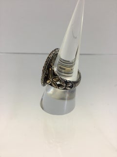 John Hardy Silver and Gold Ring with Citrine