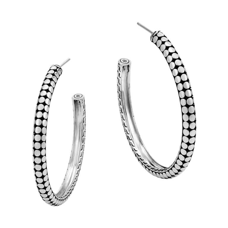 John Hardy Small Hoop Earring EB3907 For Sale at 1stDibs