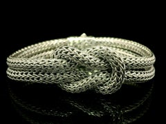 John Hardy Solid Sterling Silver Love Knot 10mm Bracelet Size Medium