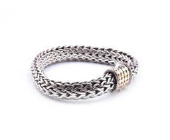 John Hardy Sterling Silver and 18 Karat Yellow Gold Classic Chain Bracelet