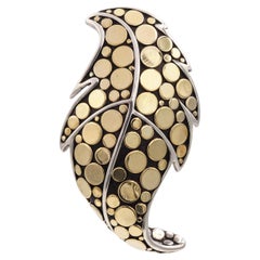 John Hardy Ciondolo in argento sterling e oro 18 carati Dot Dot Leaf