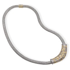 John Hardy Sterling Silver & 18k Yellow Gold Dayak Slide Necklace