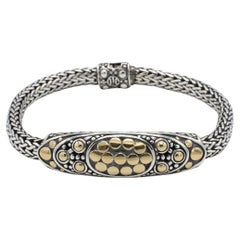 John Hardy Sterling Silver & 18K Yellow Gold Dot Icon Woven Link Bracelet