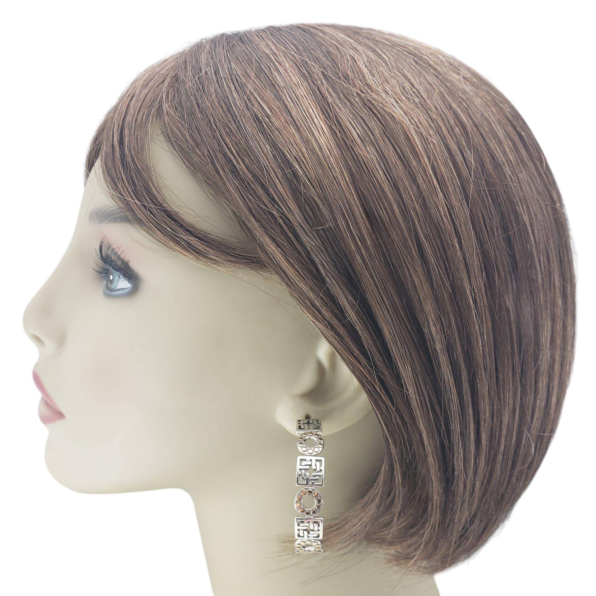 Pendientes John Hardy de plata de ley y oro amarillo de 18 quilates con medio aro grande Dot Dot #20999 en venta 1