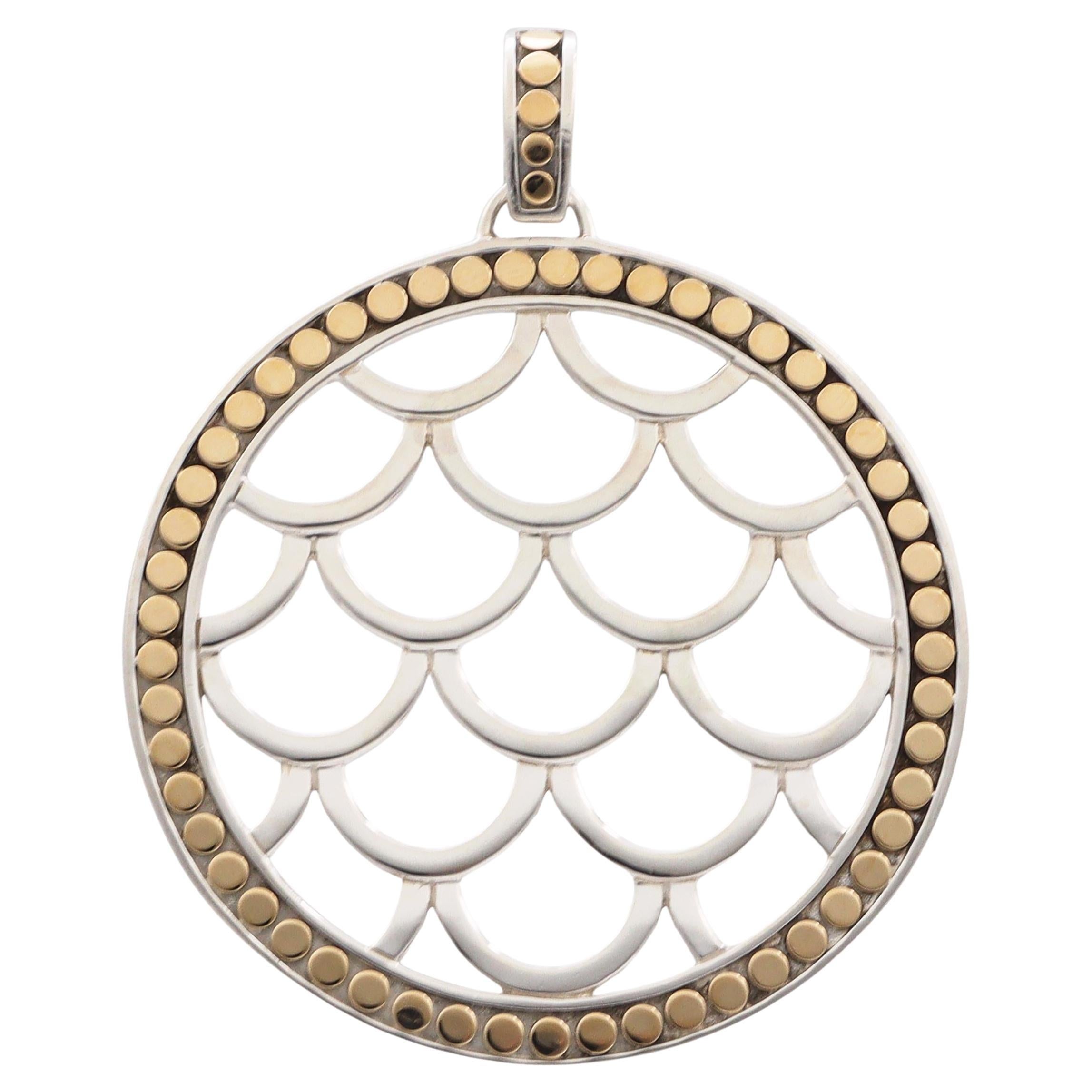 John Hardy Argent et or jaune 18K Pendentif Naga Legends Enhancer en vente