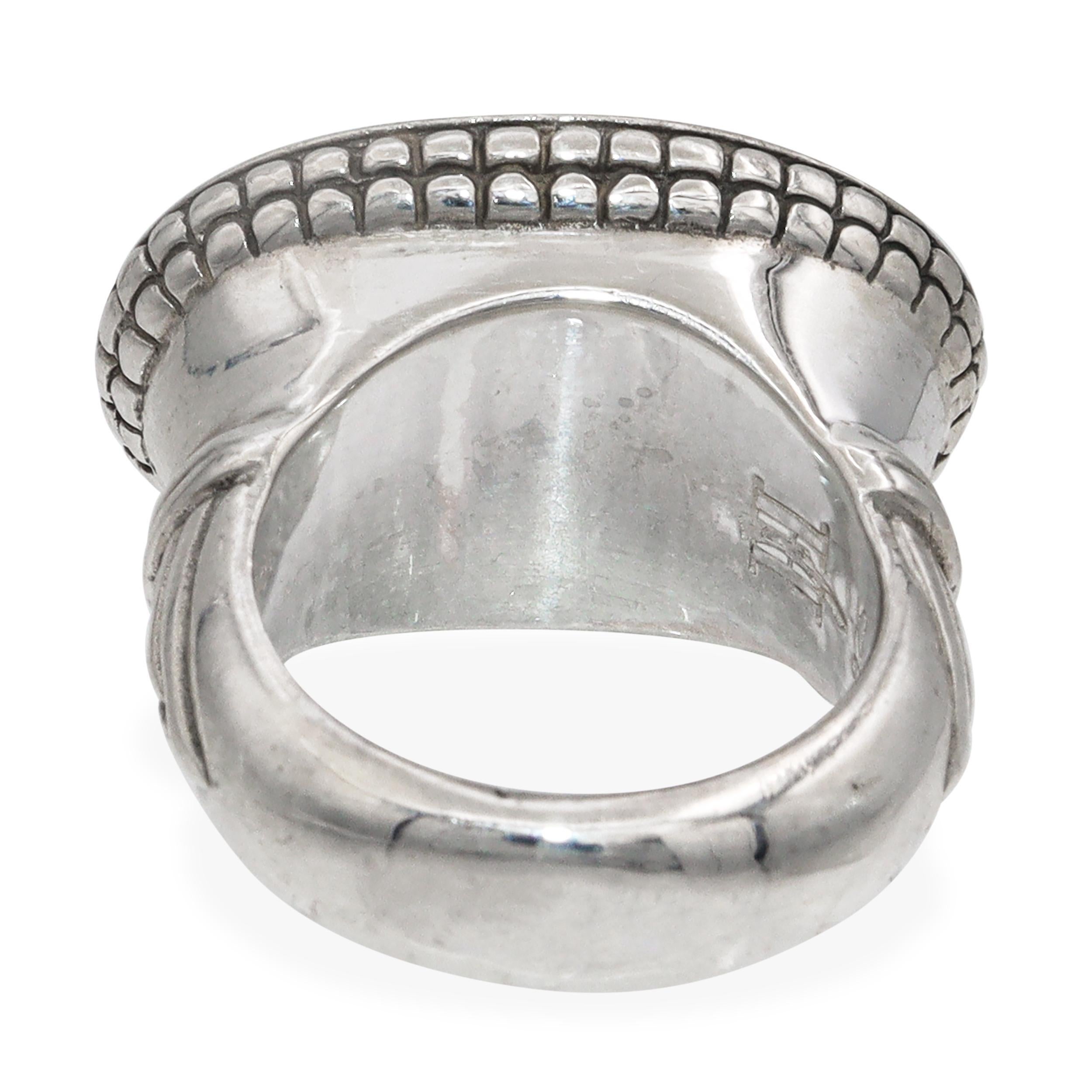 John Hardy Bague florale ovale en argent et or jaune 18 carats en vente 1