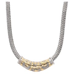 John Hardy Sterling Silver & 18k Yellow Gold Slide Necklace