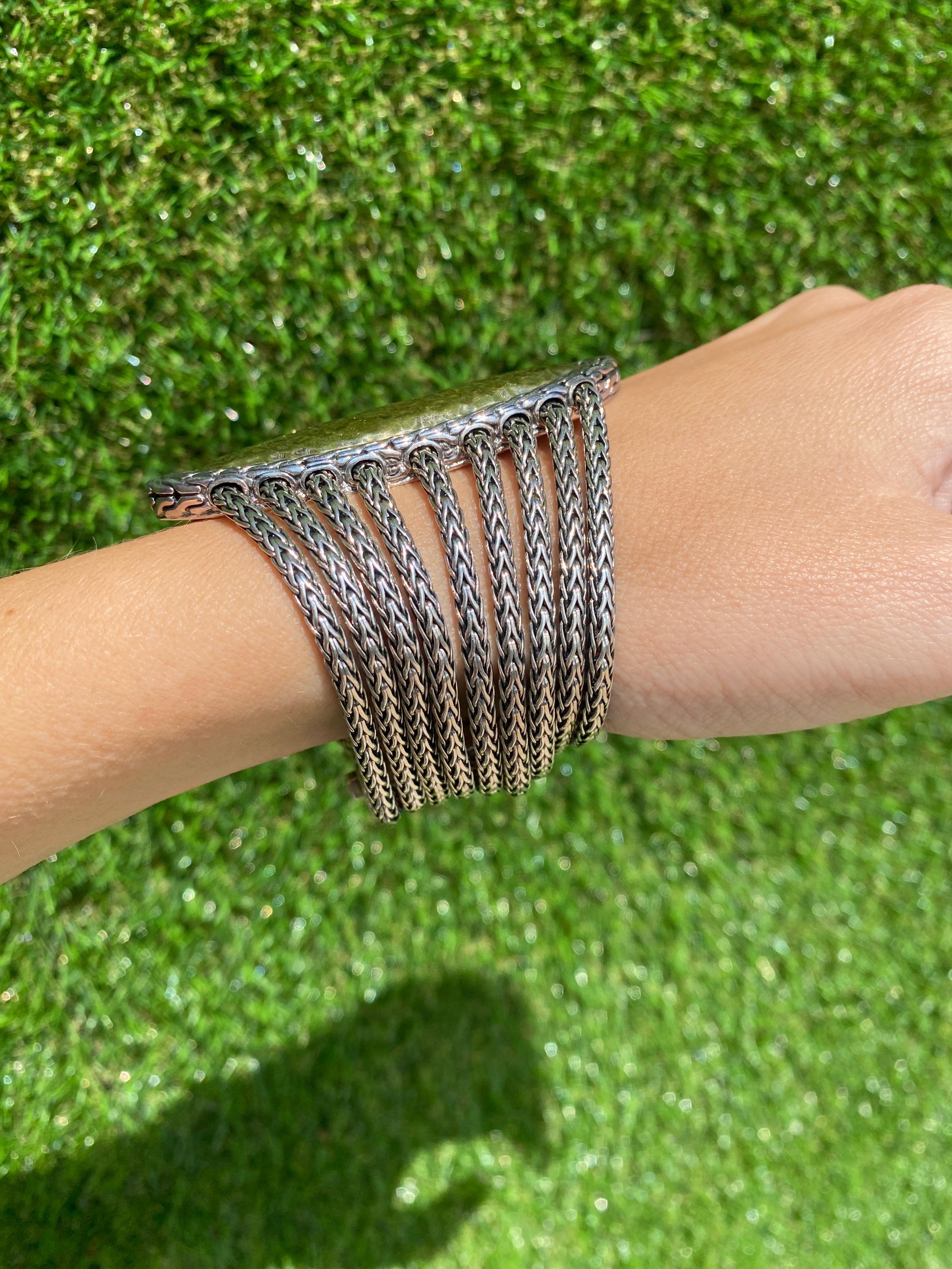 John Hardy Sterling Silver & 22 Karat Gold Palu Bracelet For Sale 8