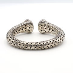 John Hardy Sterling Silver & 22K Yellow Gold Chain Kick Cuff Bracelet