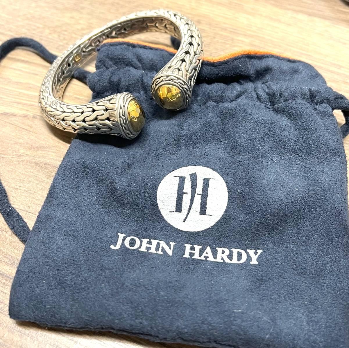 John Hardy Sterling Silber & 22K Gelbgold Kette Kick Manschettenarmband 1