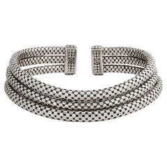 John Hardy Sterling Silver 3-Row Wrap Choker Necklace