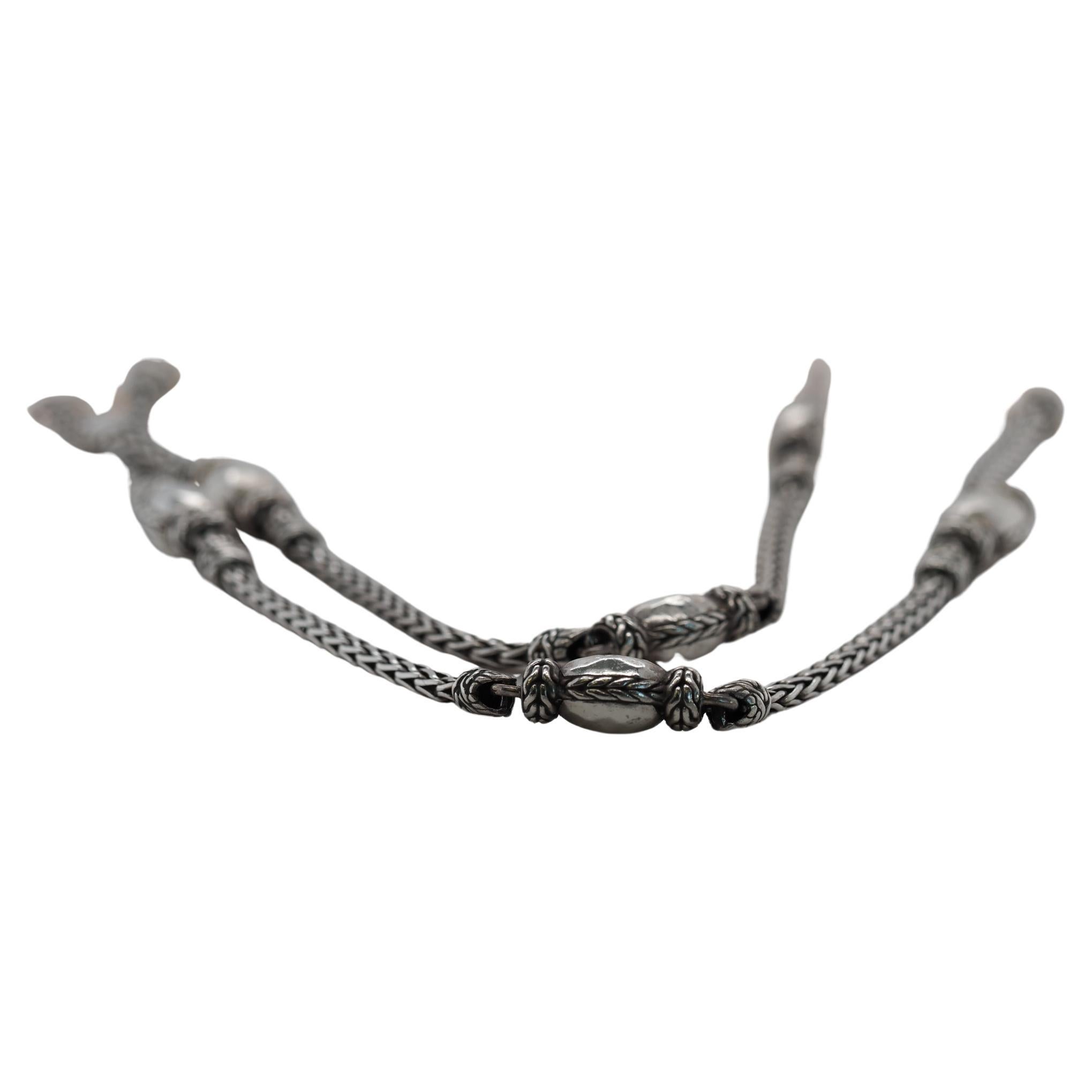 John Hardy 35-Zoll-Halskette aus Sterlingsilber mit Stationen