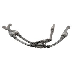 John Hardy 35-Zoll-Halskette aus Sterlingsilber mit Stationen