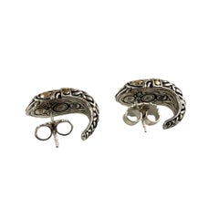 John Hardy Sterling Silver and 18 Karat Yellow Gold Nagi Shrimp Earrings