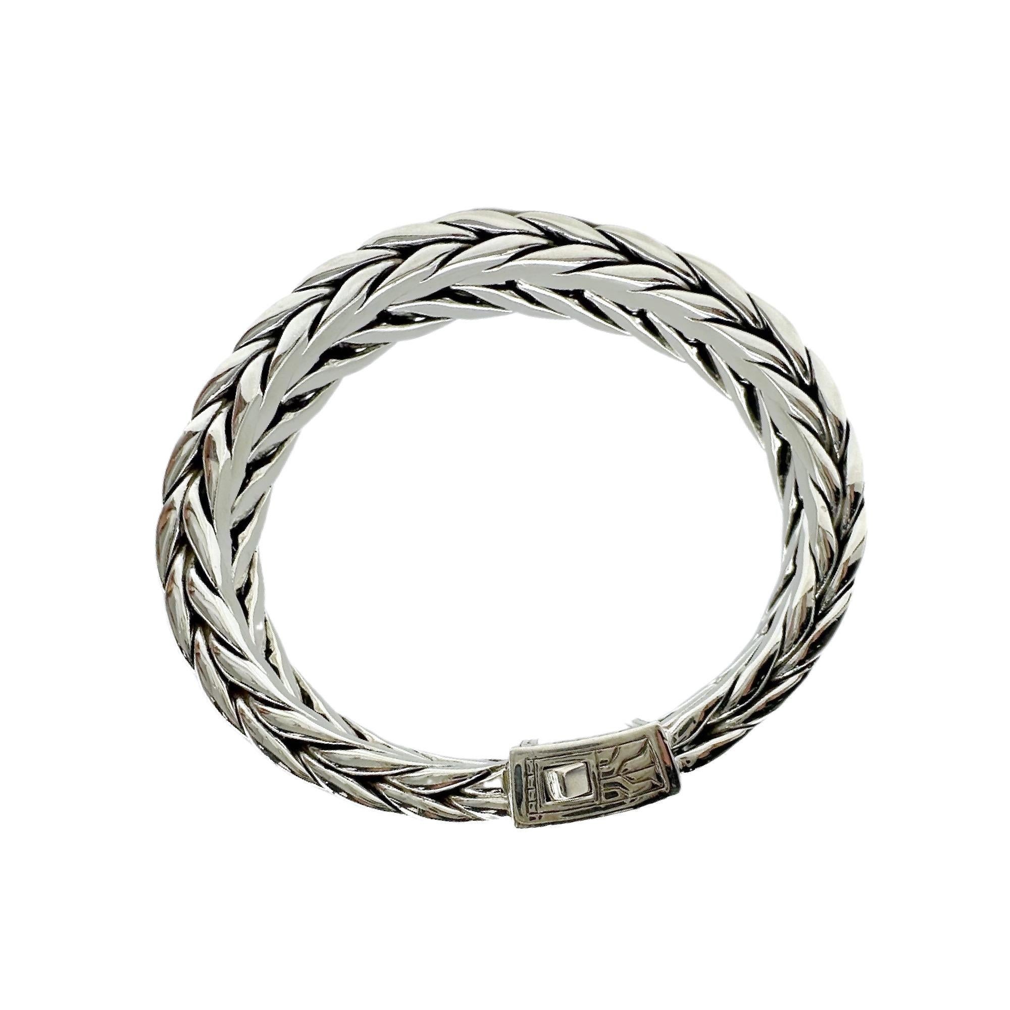 Breites Herrenarmband aus Sterlingsilber und 18k Moderne Kette Silber von John Hardy im Angebot 2