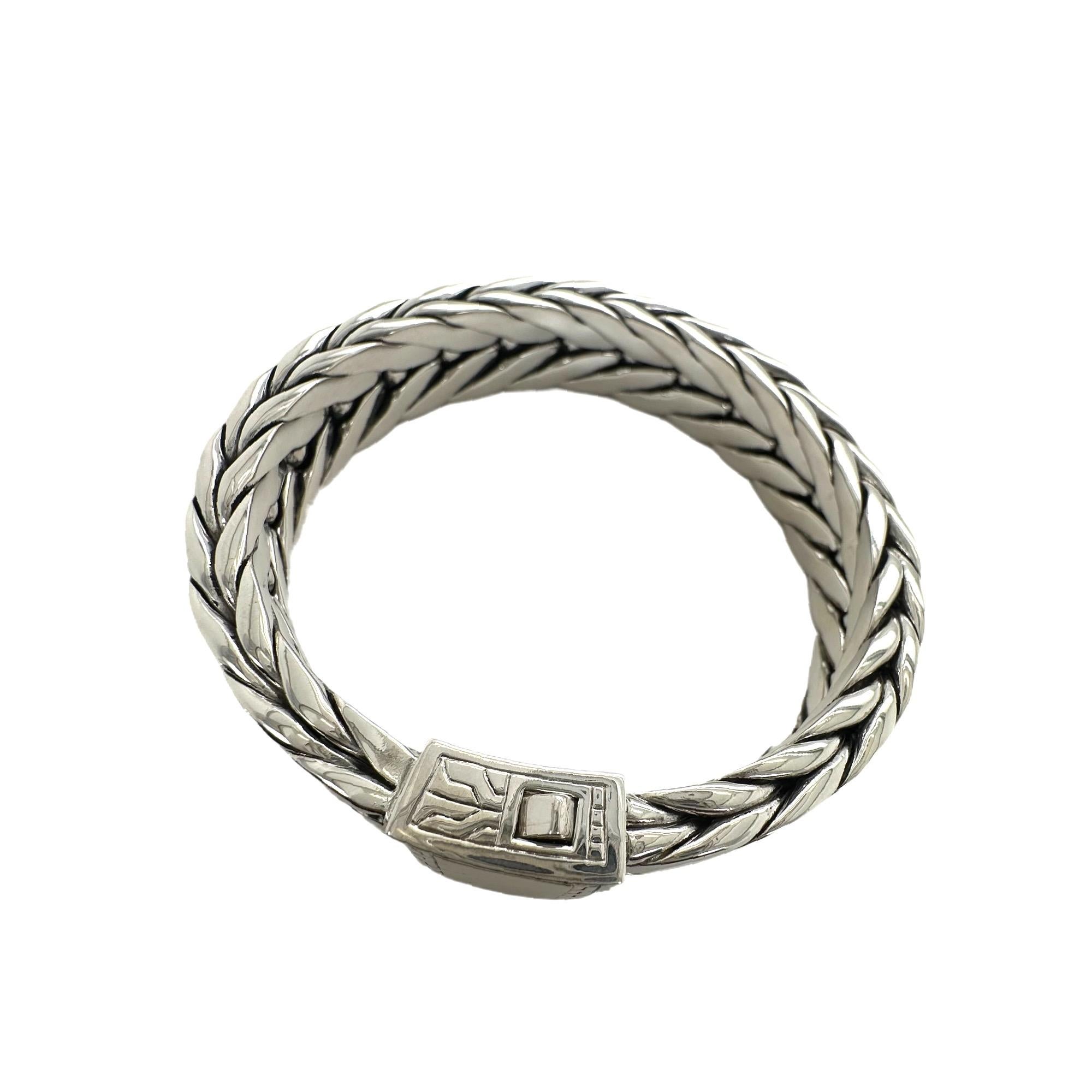 Breites Herrenarmband aus Sterlingsilber und 18k Moderne Kette Silber von John Hardy im Angebot 5