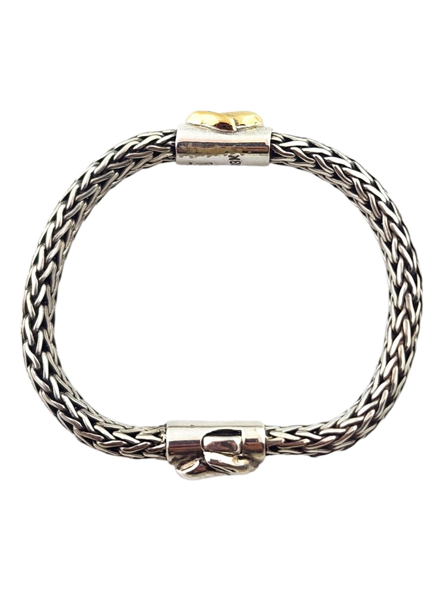John Hardy Sterling Silver and 18K Yellow Gold Baby Bunny Bracelet #18320 In Good Condition In Washington Depot, CT