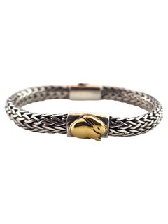 John Hardy Sterling Silver and 18K Yellow Gold Baby Bunny Bracelet #18320