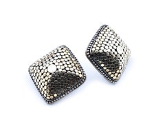 John Hardy Sterling Silver and 18 Karat Yellow Gold Earrings “Dot Collection”